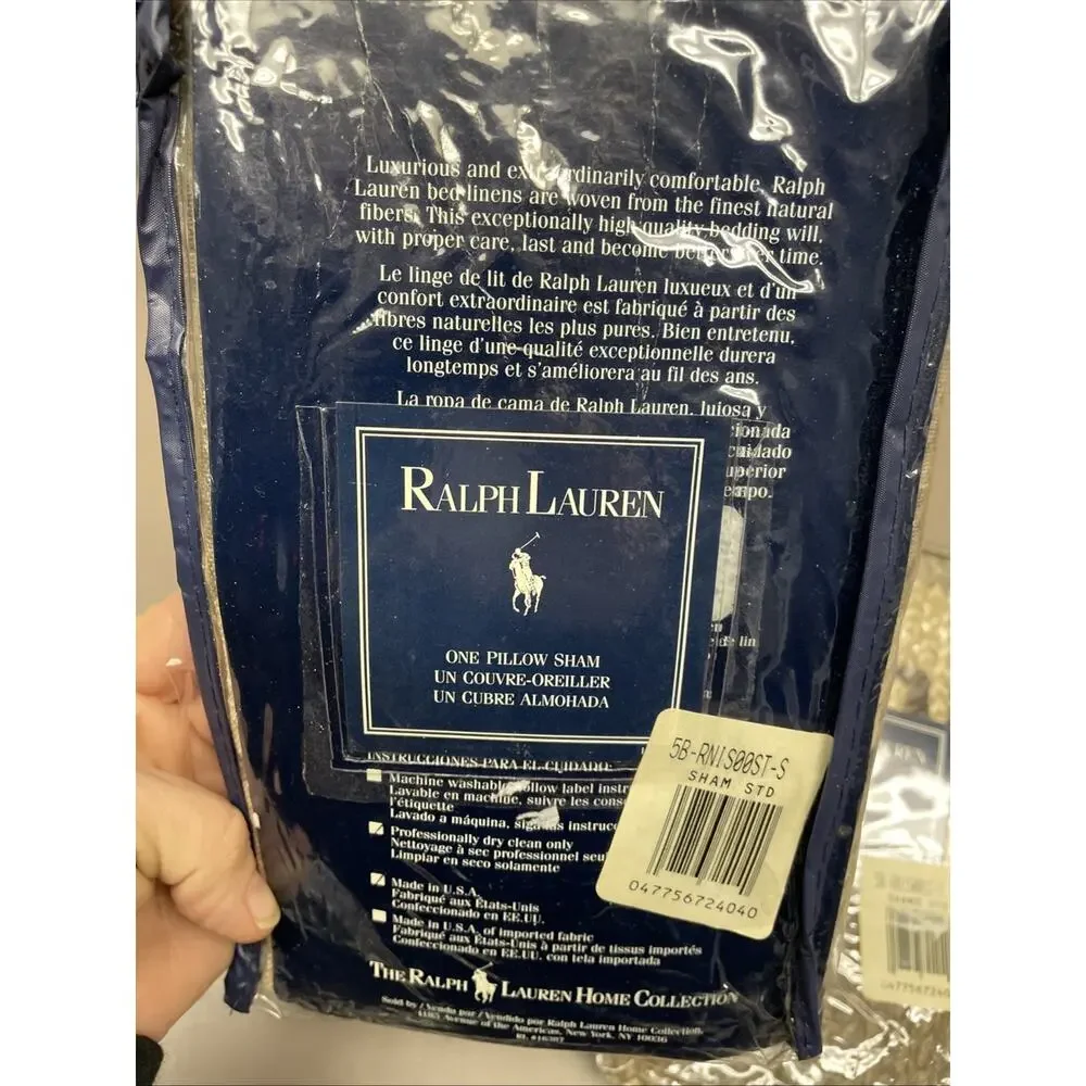 Vintage Ralph Lauren‎ Home Northern Island Sham Old Stock Set Of 3